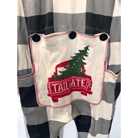 Lazy One Check Flapjack Tailgate Long John Pajamas Multicolor Size Medium - Picture 9 of 11